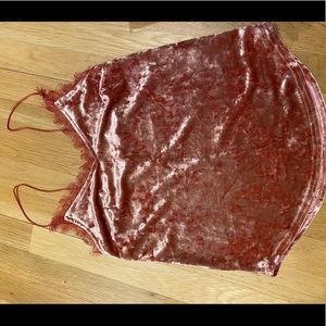 Urban Outfitters velvet strap top. Size XS